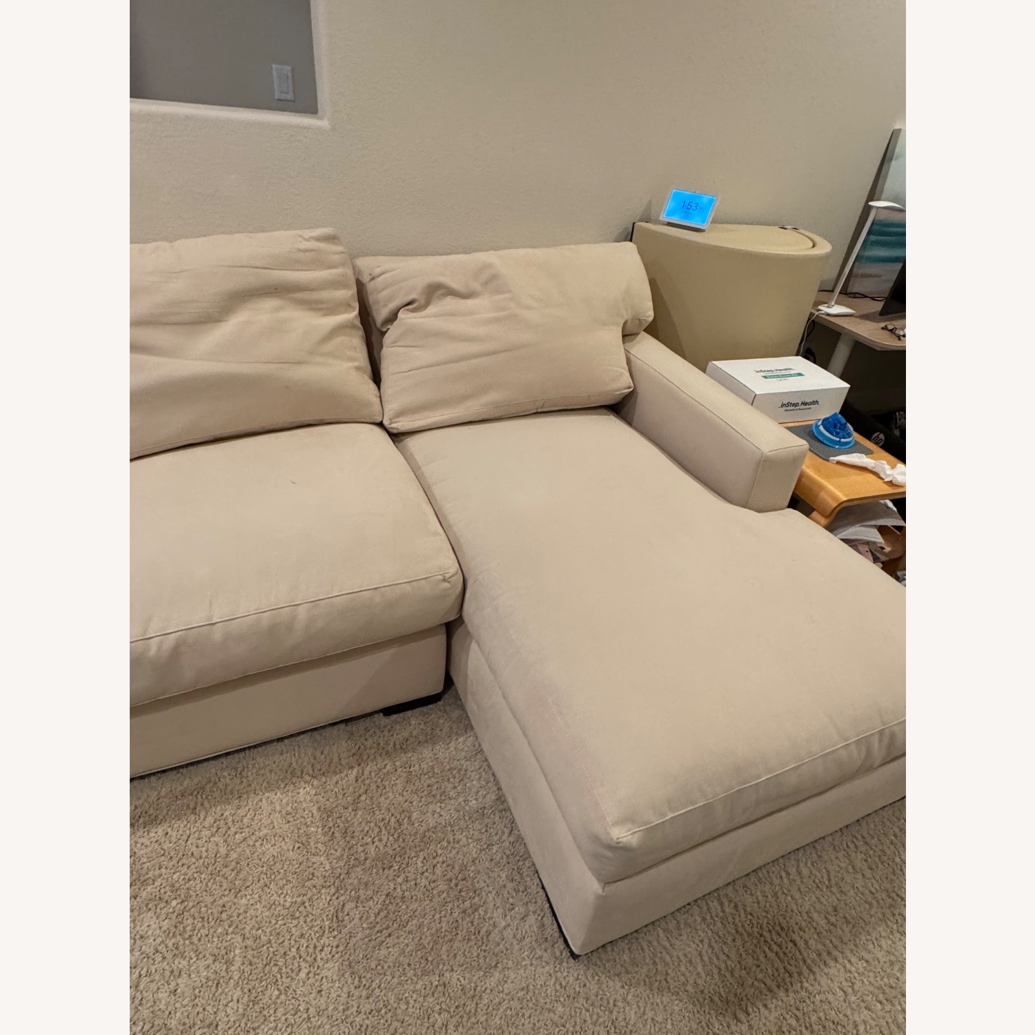 Crate & Barrel Fabric Sectional - image-3