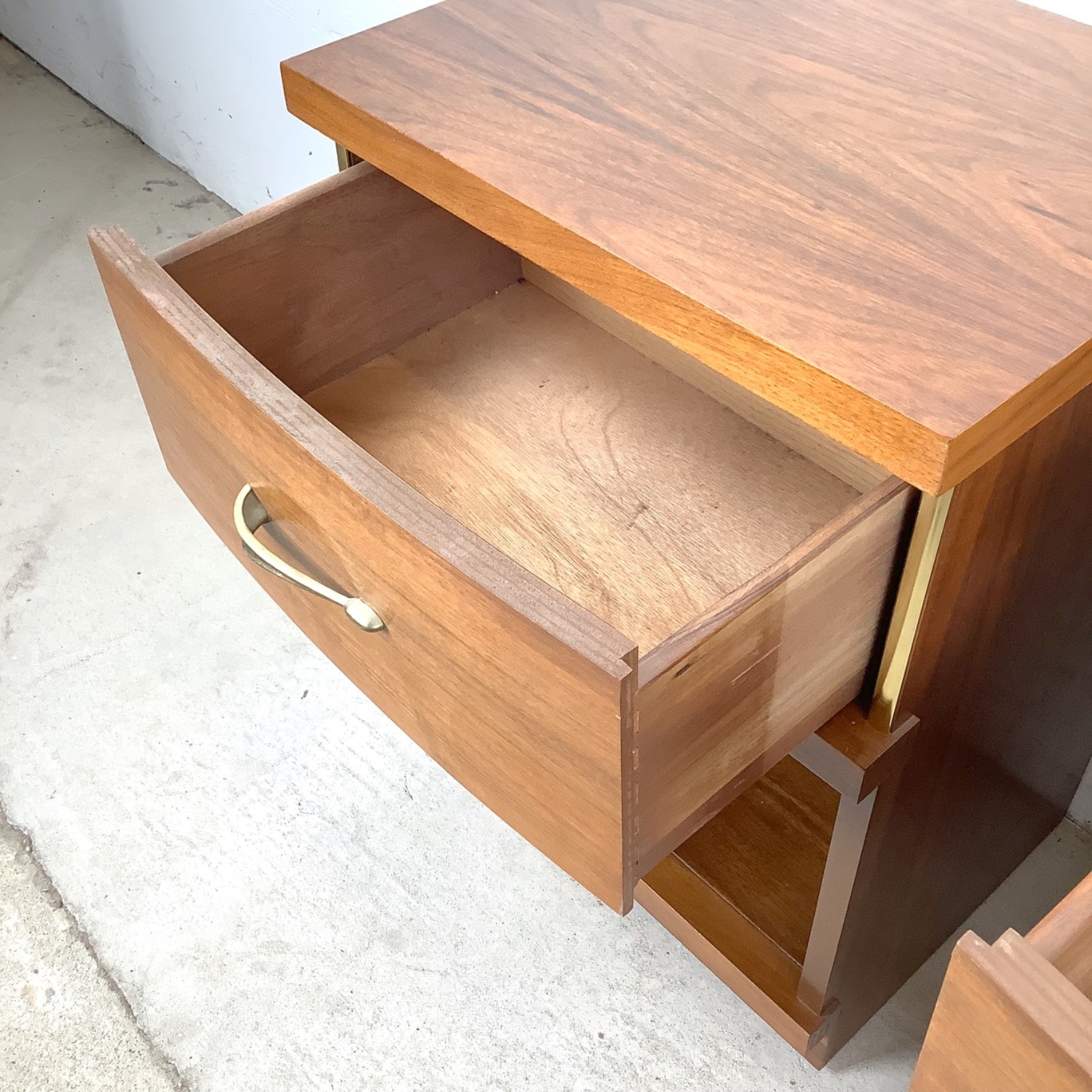 Mid-Century Walnut Nightstands (Pair) - image-10