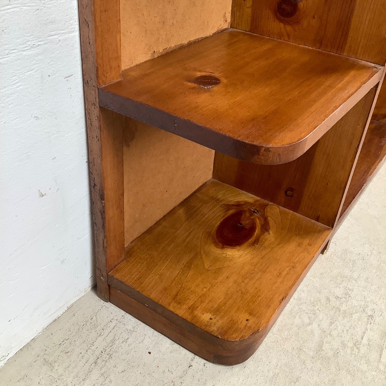 Rustic Vintage Pine Bookcase - image-8