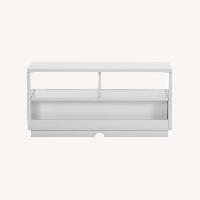 CB2 White Wood Media Storage