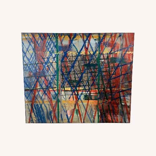 Used Large Modern Abstract Painting 70x59 for sale on AptDeco