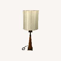 Mid Century Modern Walnut & Brass Table Lamp