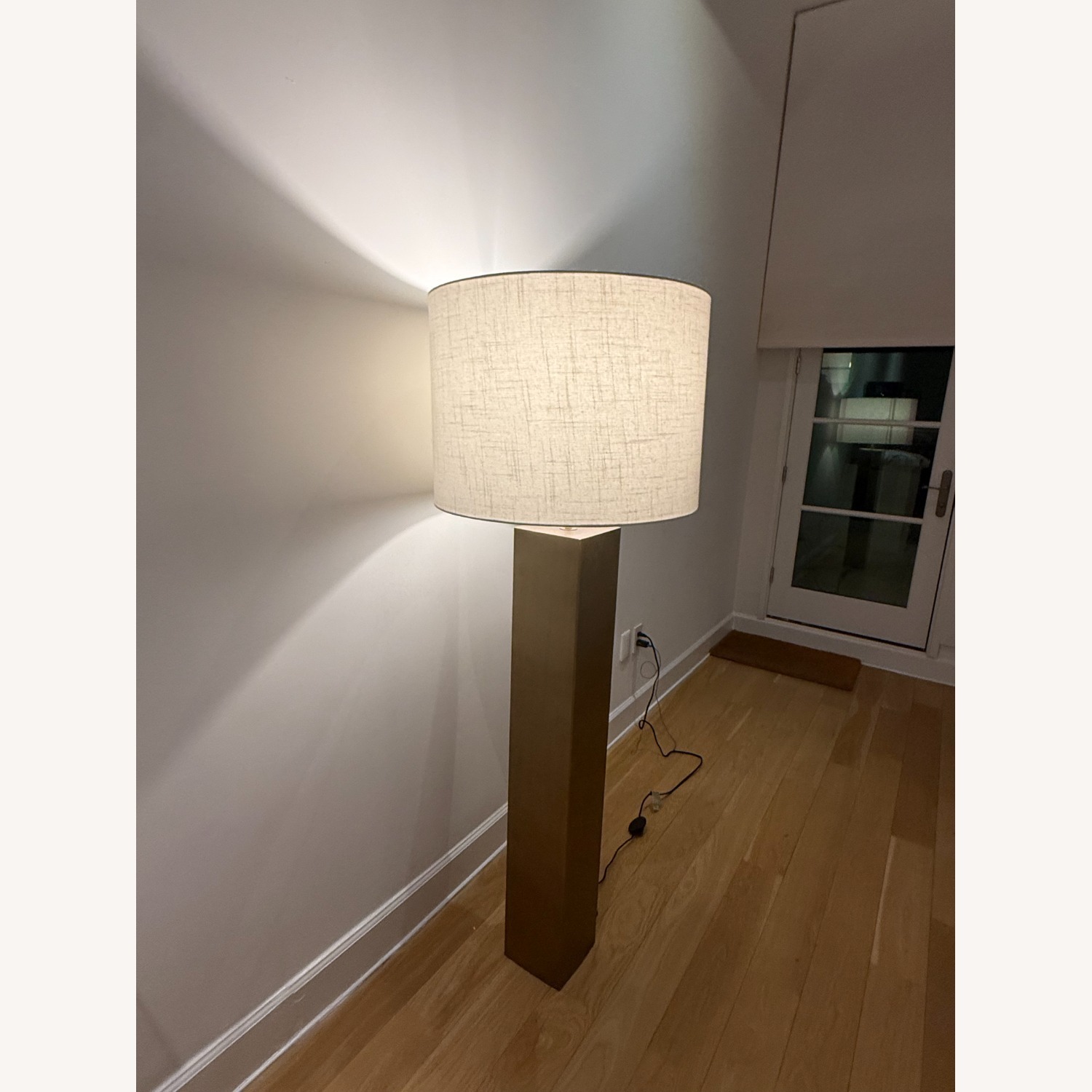 Crate & Barrel Gold Brass Floor Lamp - image-2