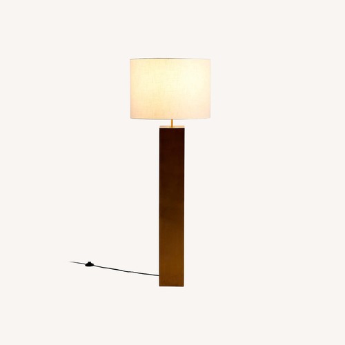 Used Crate & Barrel Gold Brass Floor Lamp for sale on AptDeco