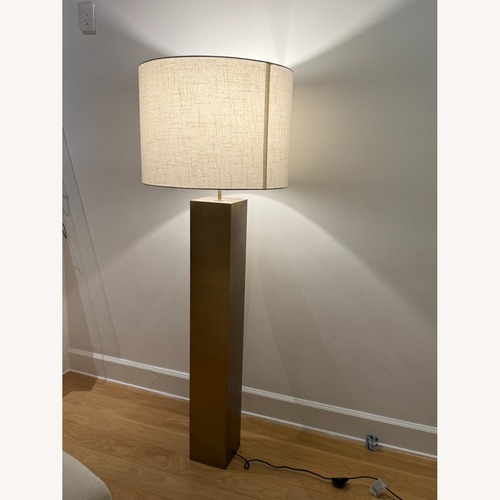 Used Crate & Barrel Gold Brass Floor Lamp for sale on AptDeco