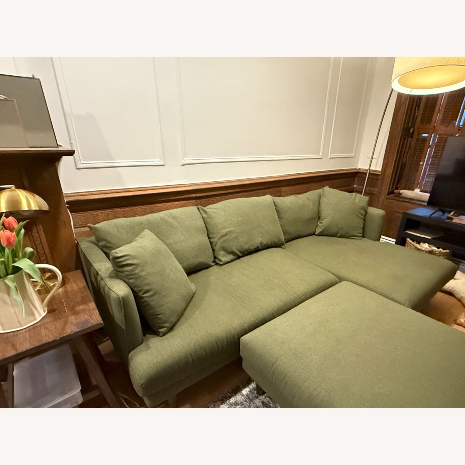 Joybird Lewis Green Fabric 3+ Piece Sectional - image-3