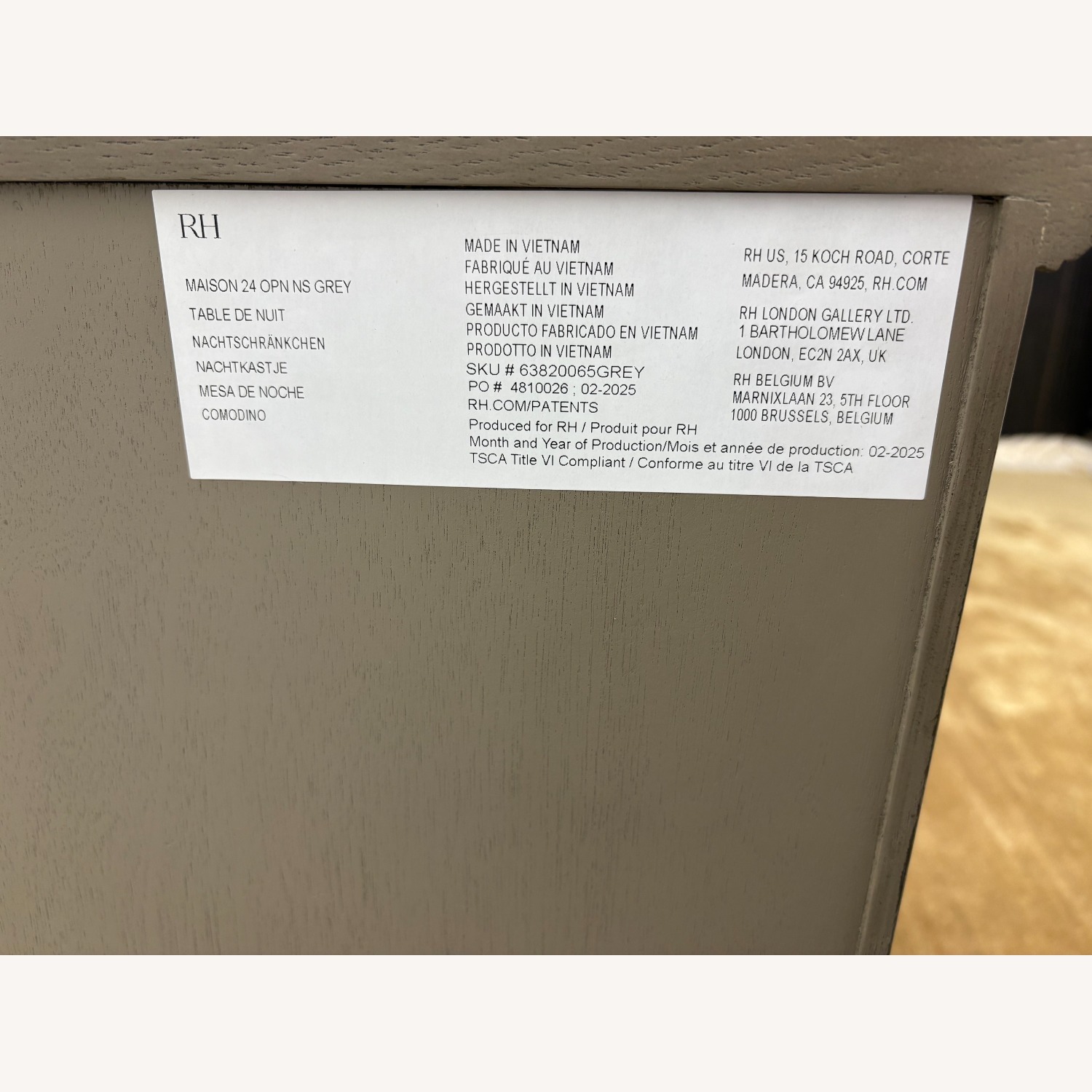 Restoration Hardware Maison Open Nightstand – 24” Antiqued Grey Oak - image-13