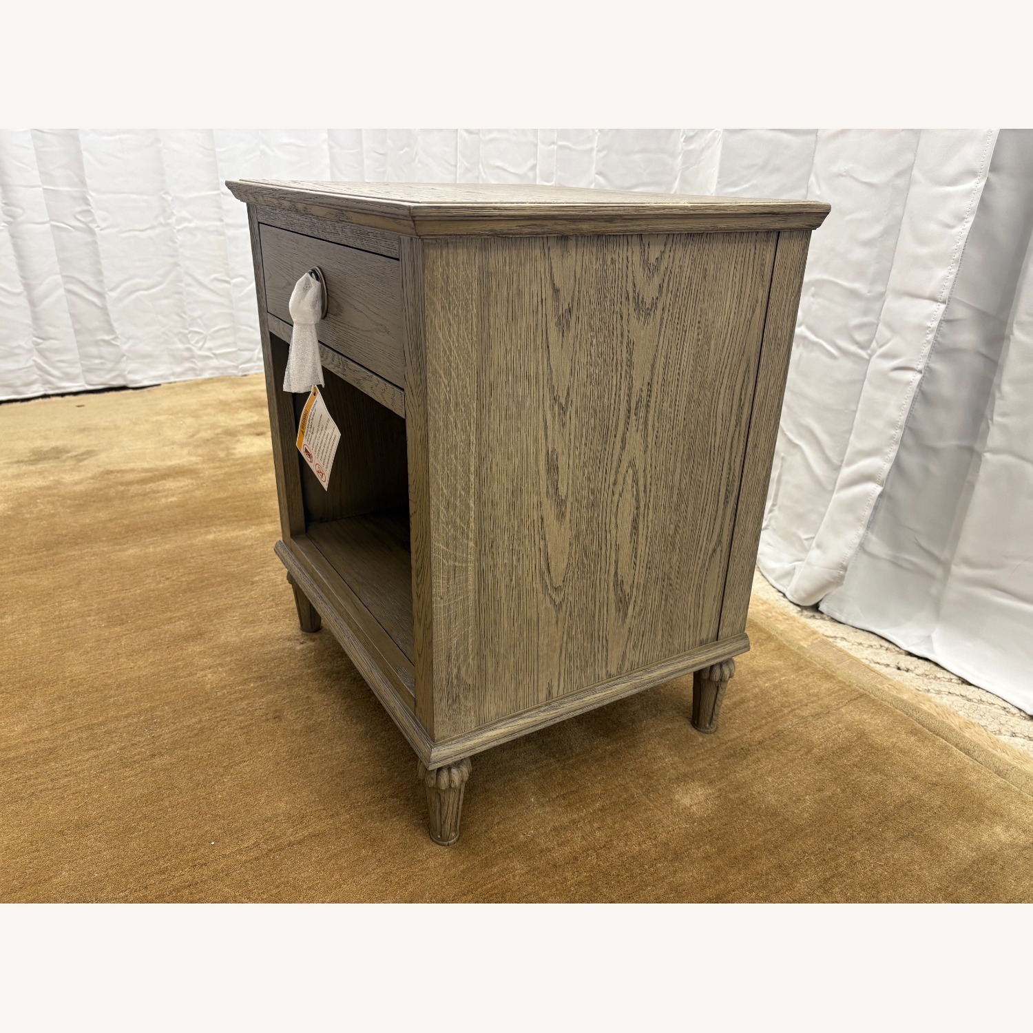 Restoration Hardware Maison Open Nightstand – 24” Antiqued Grey Oak - image-10