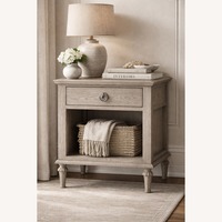 Restoration Hardware Maison Open Nightstand – 24” Antiqued Grey Oak