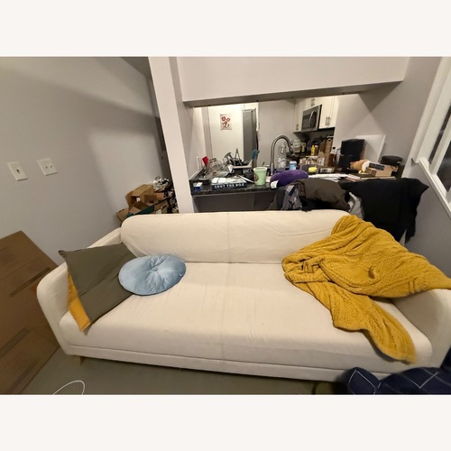 Used West Elm Natural Fabric Loveseat for sale on AptDeco