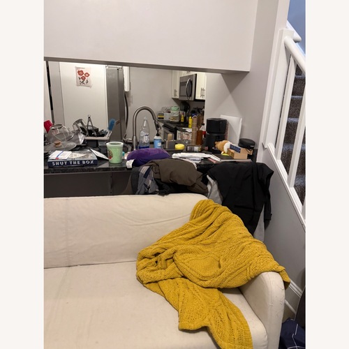 Used West Elm Natural Fabric Loveseat for sale on AptDeco