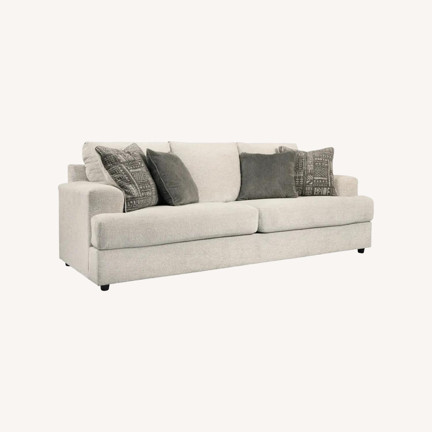 Turner Furniture Light Gray Fabric 3+ Seater Sofa - image-0