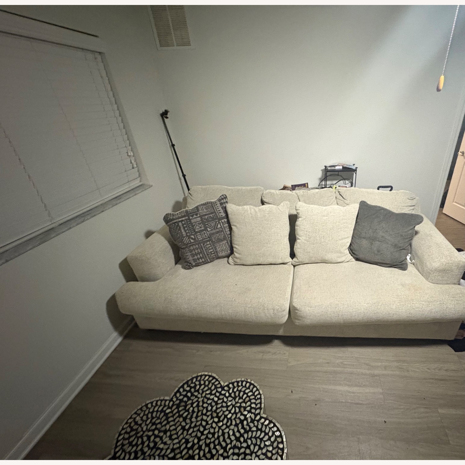 Turner Furniture Light Gray Fabric 3+ Seater Sofa - image-1