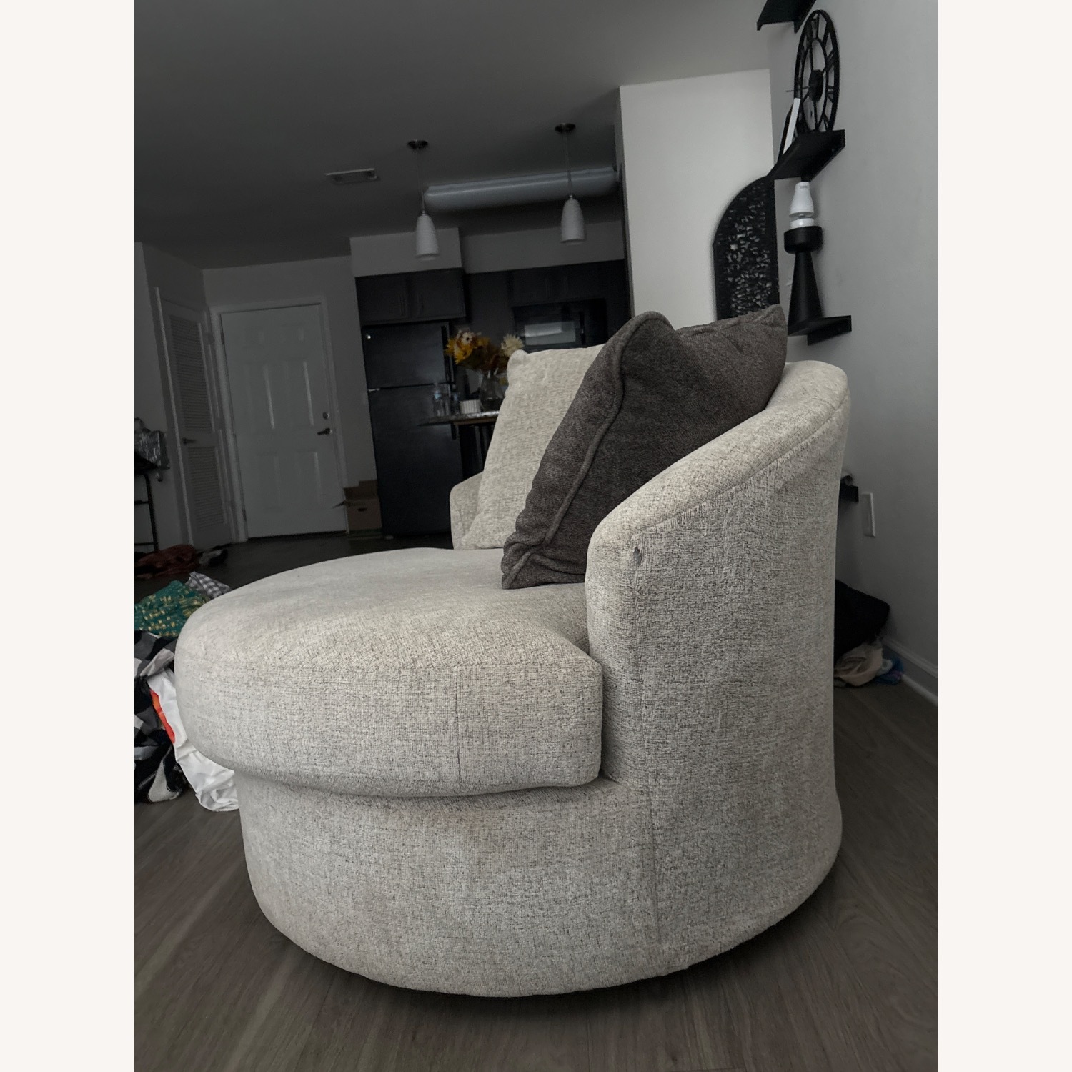 Turner Furniture Light Gray Fabric Accent Chair - image-3