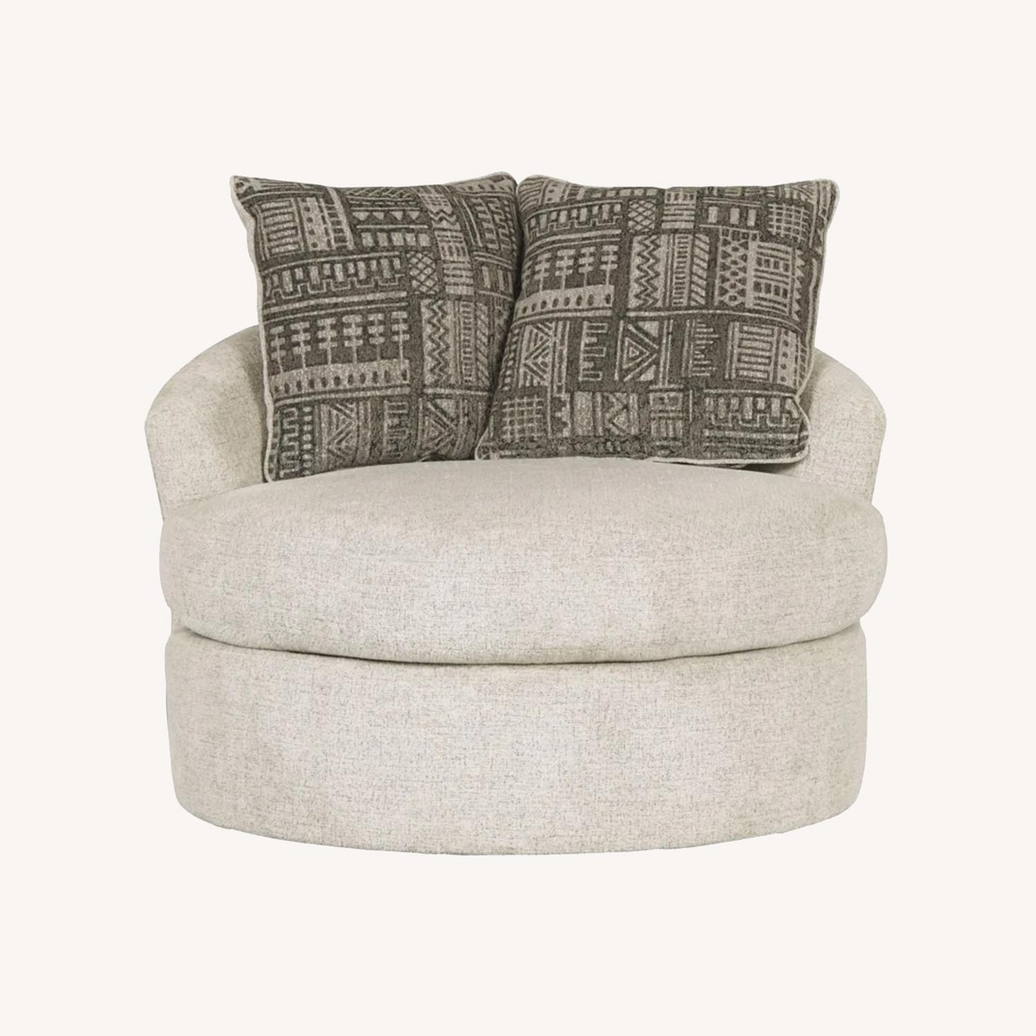 Turner Furniture Light Gray Fabric Accent Chair - image-0