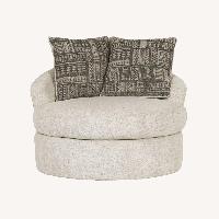 Turner Furniture Light Gray Fabric Accent Chair