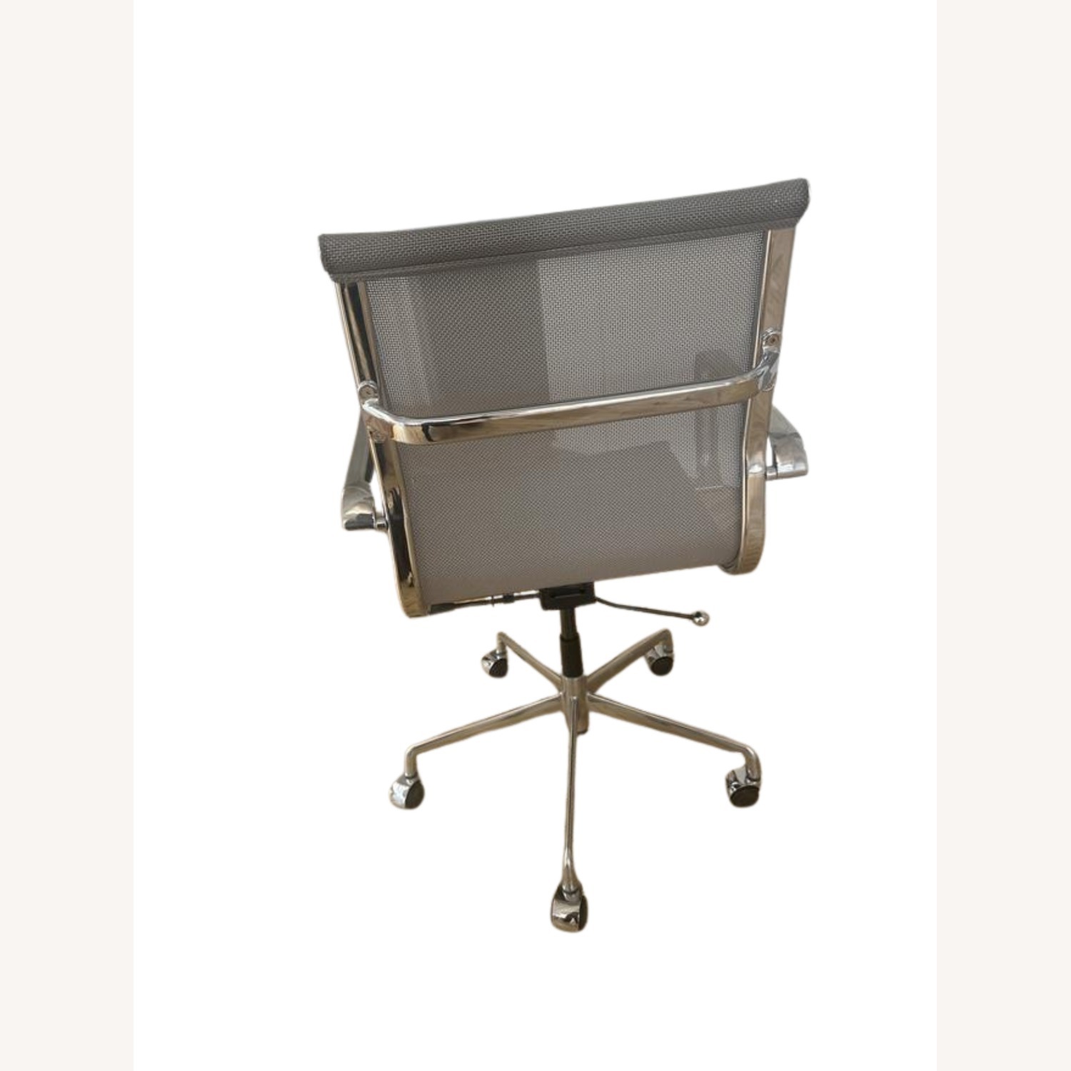 Light Gray Metal Office Chairs - image-2