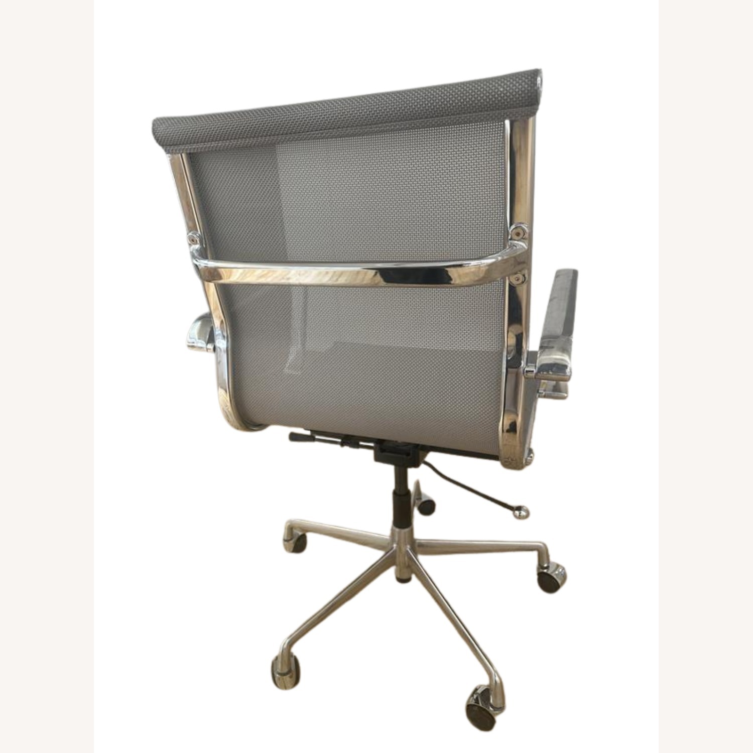 Light Gray Metal Office Chairs - image-6