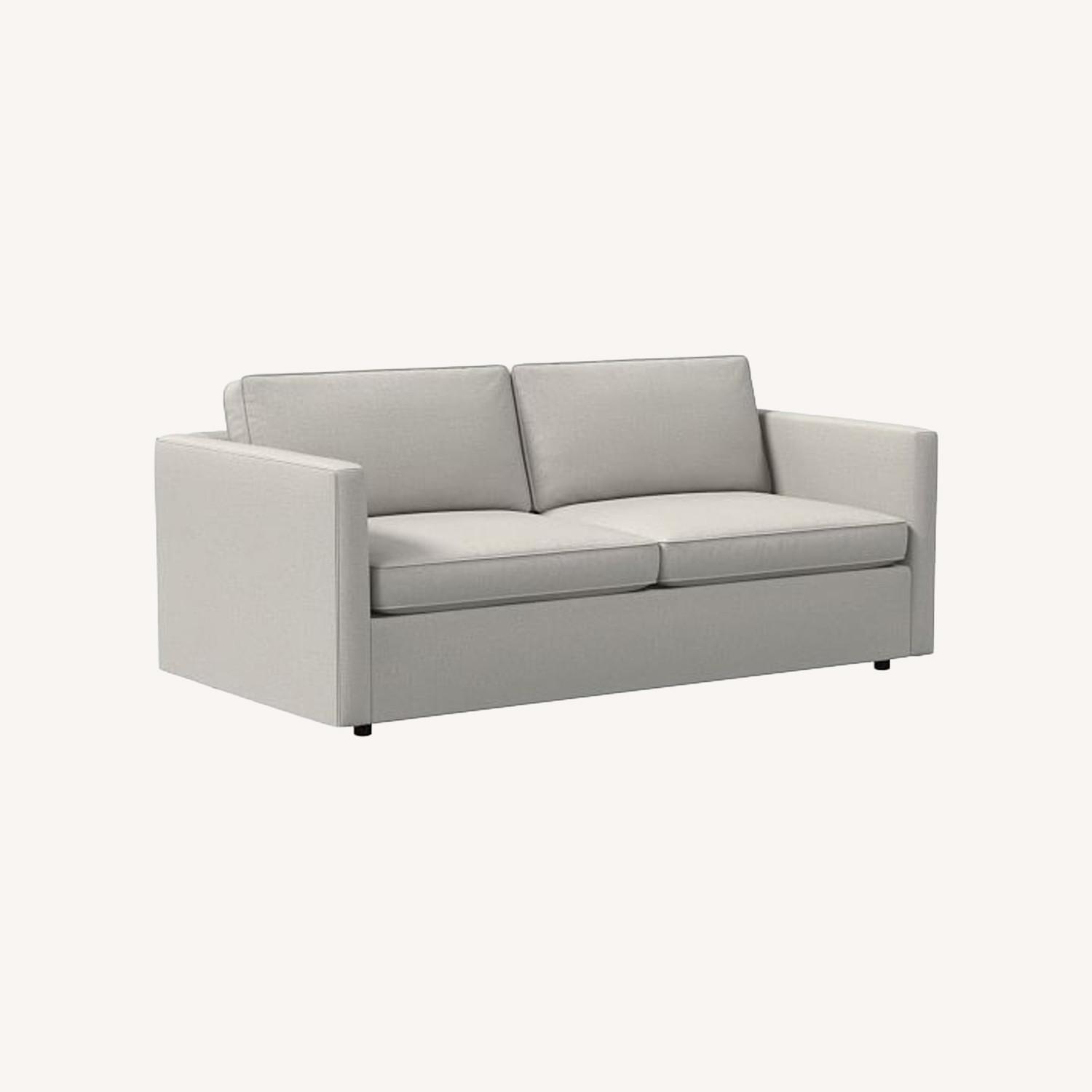 West Elm Harris Light Gray Fabric 2 Seater Sofa - image-0