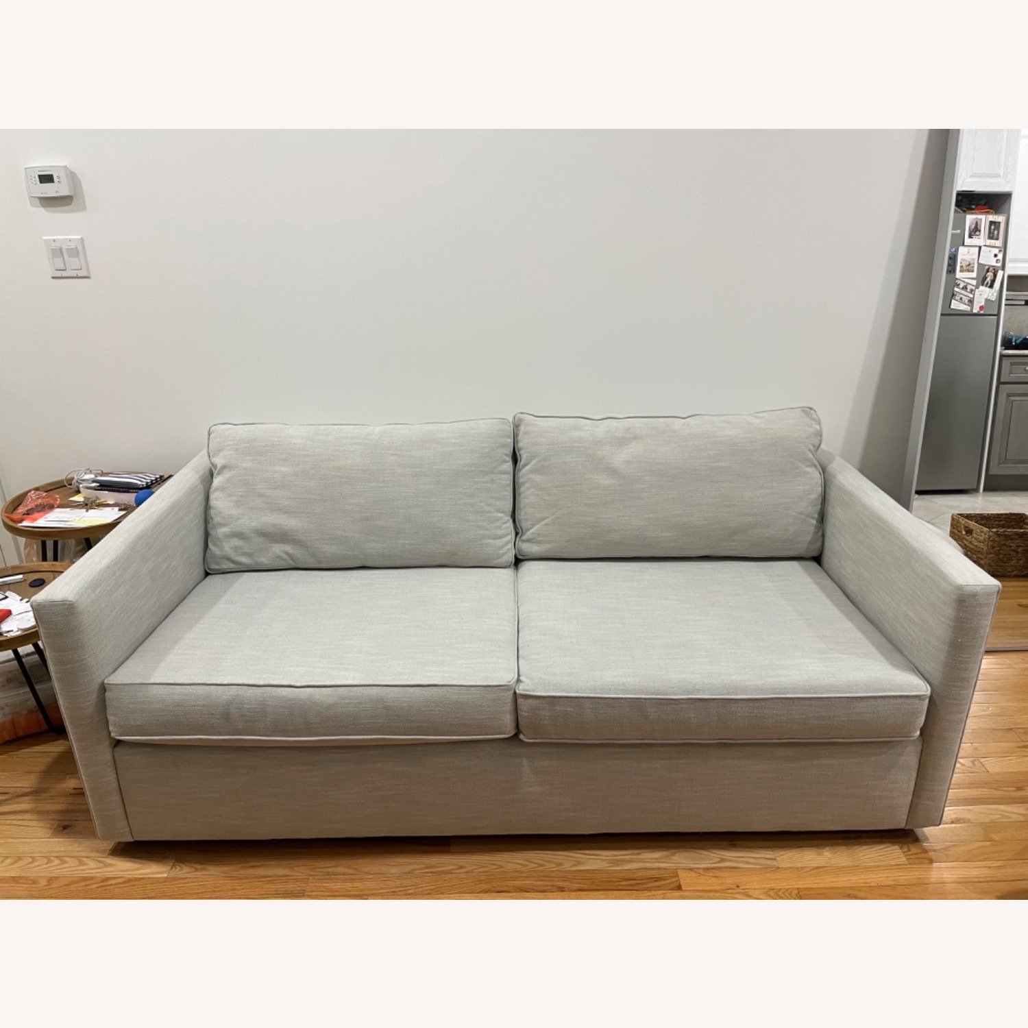 West Elm Harris Light Gray Fabric 2 Seater Sofa - image-3