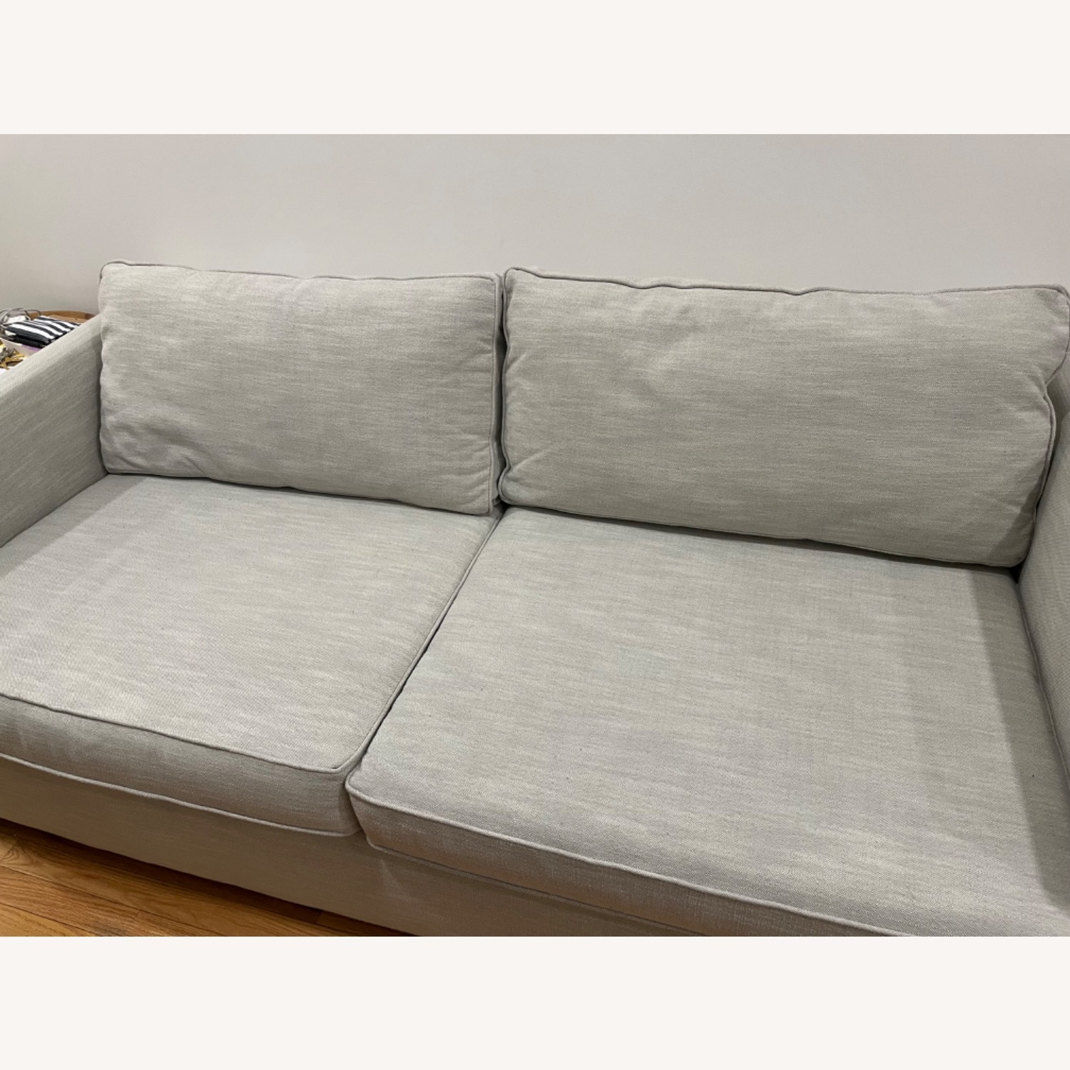 West Elm Harris Light Gray Fabric 2 Seater Sofa - image-4