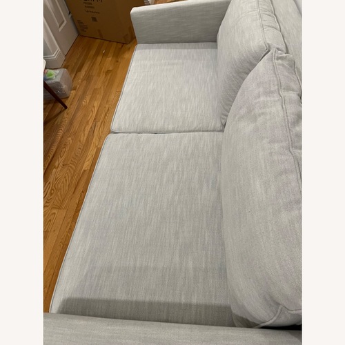 Used West Elm Harris Light Gray Fabric 2 Seater Sofa for sale on AptDeco