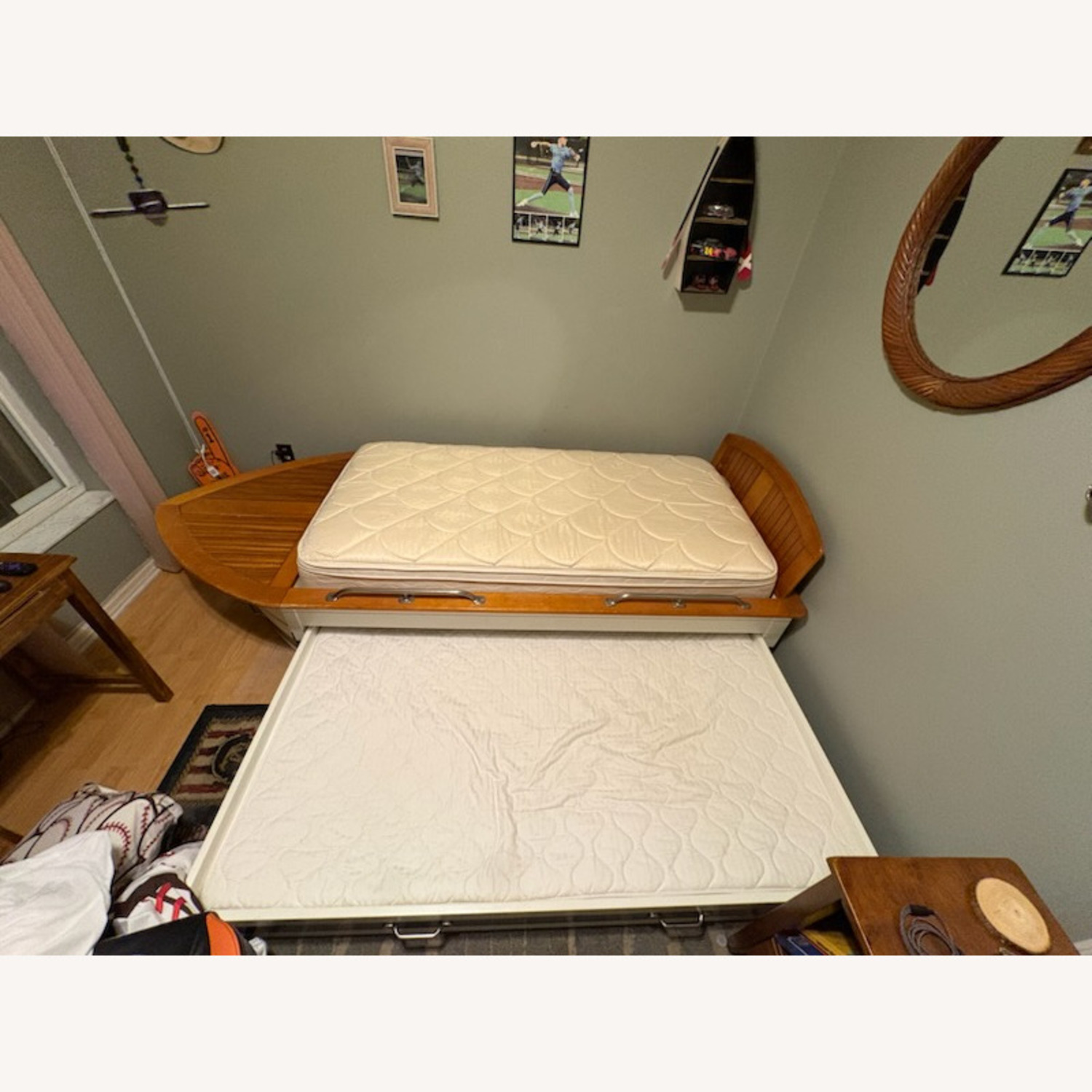 Pottery Barn Kids White Wood Twin Bed - image-1