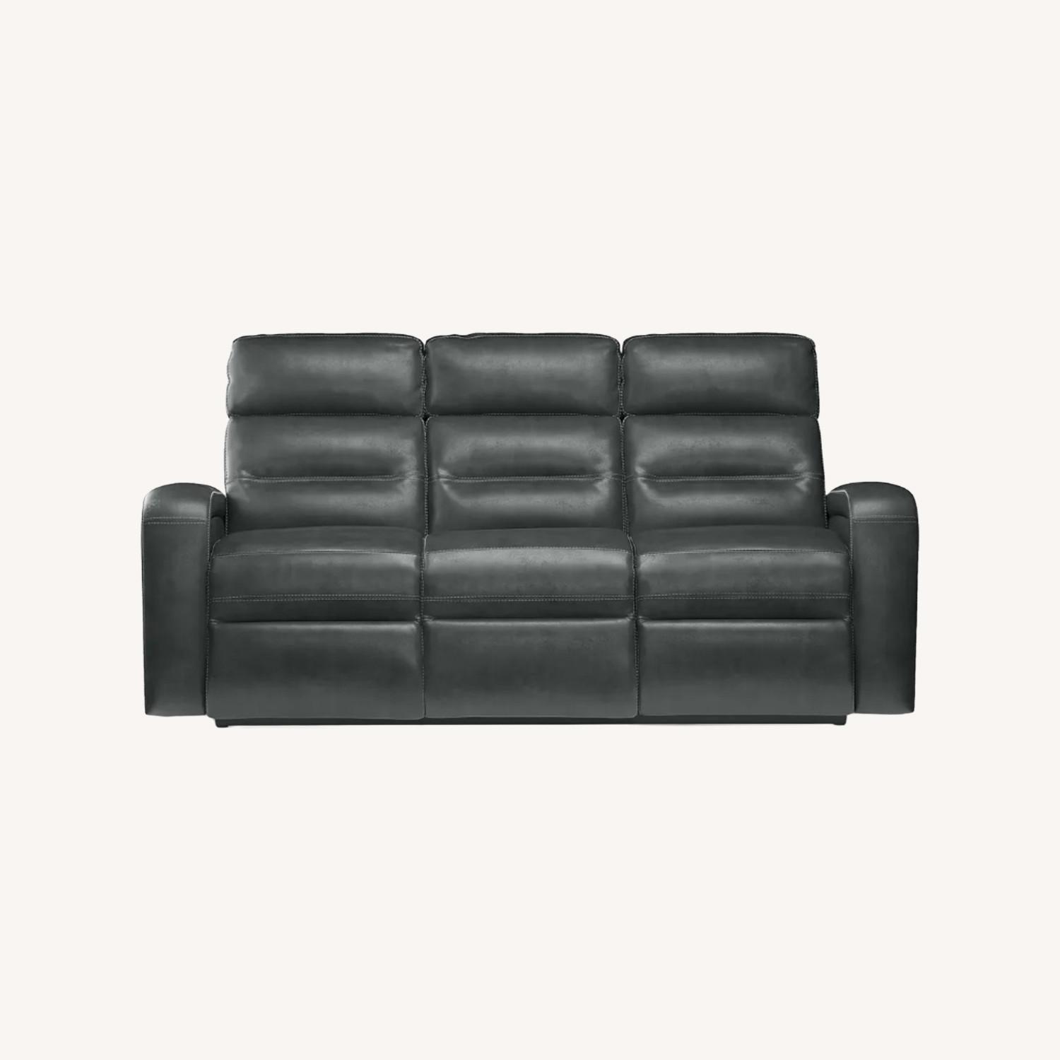 Sierra Madre Leather Dual Power Reclining Sofa - image-0