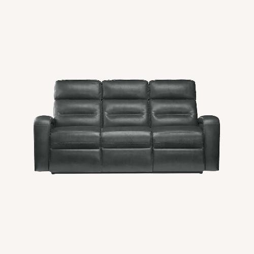 Used Sierra Madre Leather Dual Power Reclining Sofa for sale on AptDeco