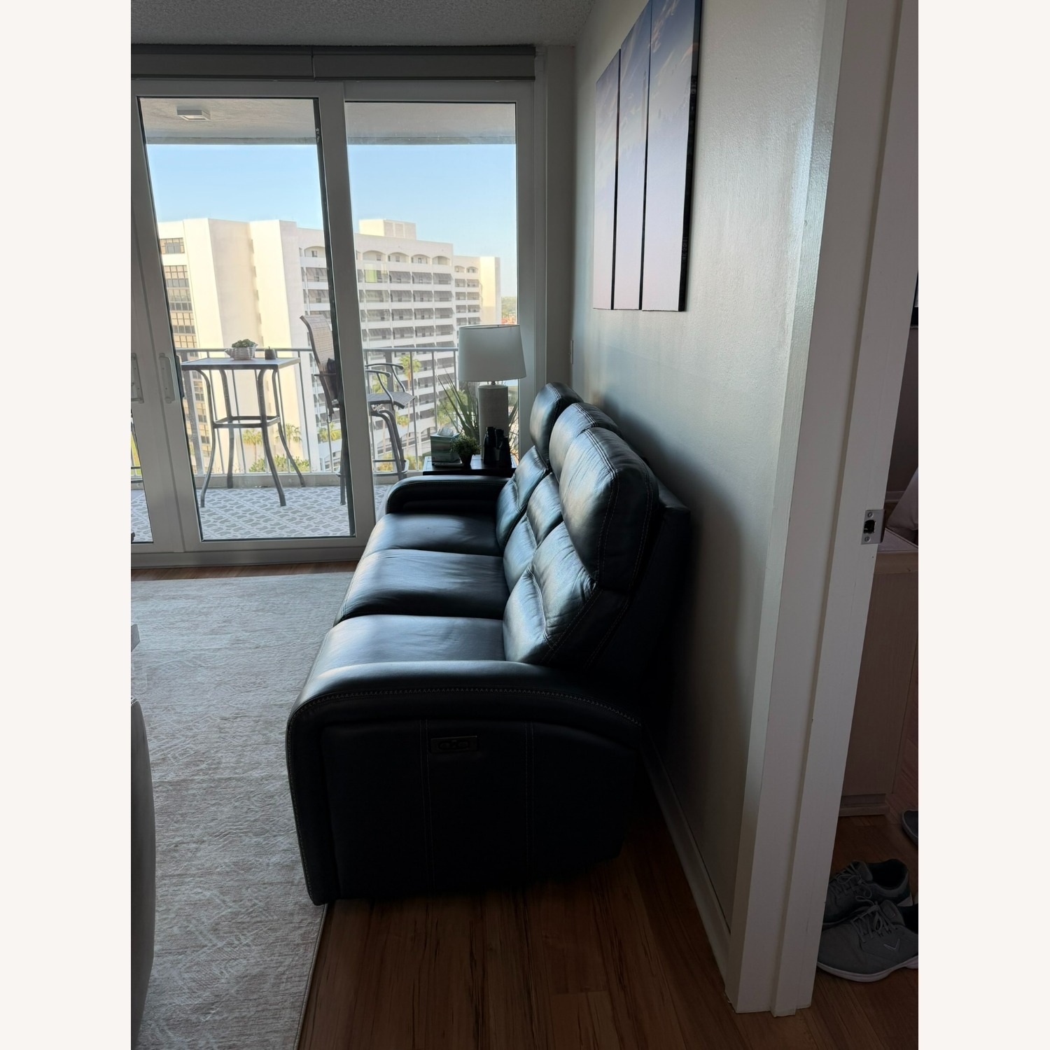 Sierra Madre Leather Dual Power Reclining Sofa - image-3