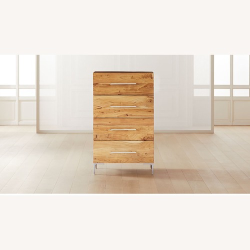 Used CB2 Link Tall Chest Acacia Dresser for sale on AptDeco