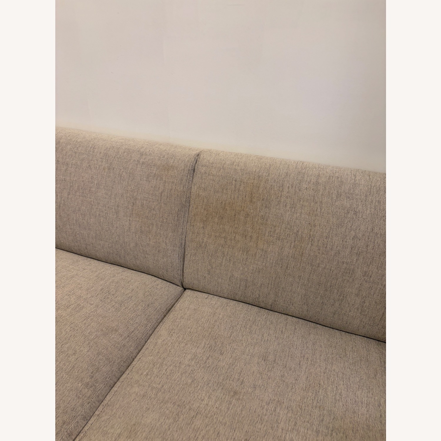 West Elm Oliver Light Gray Fabric 2 Seater Sofa - image-3