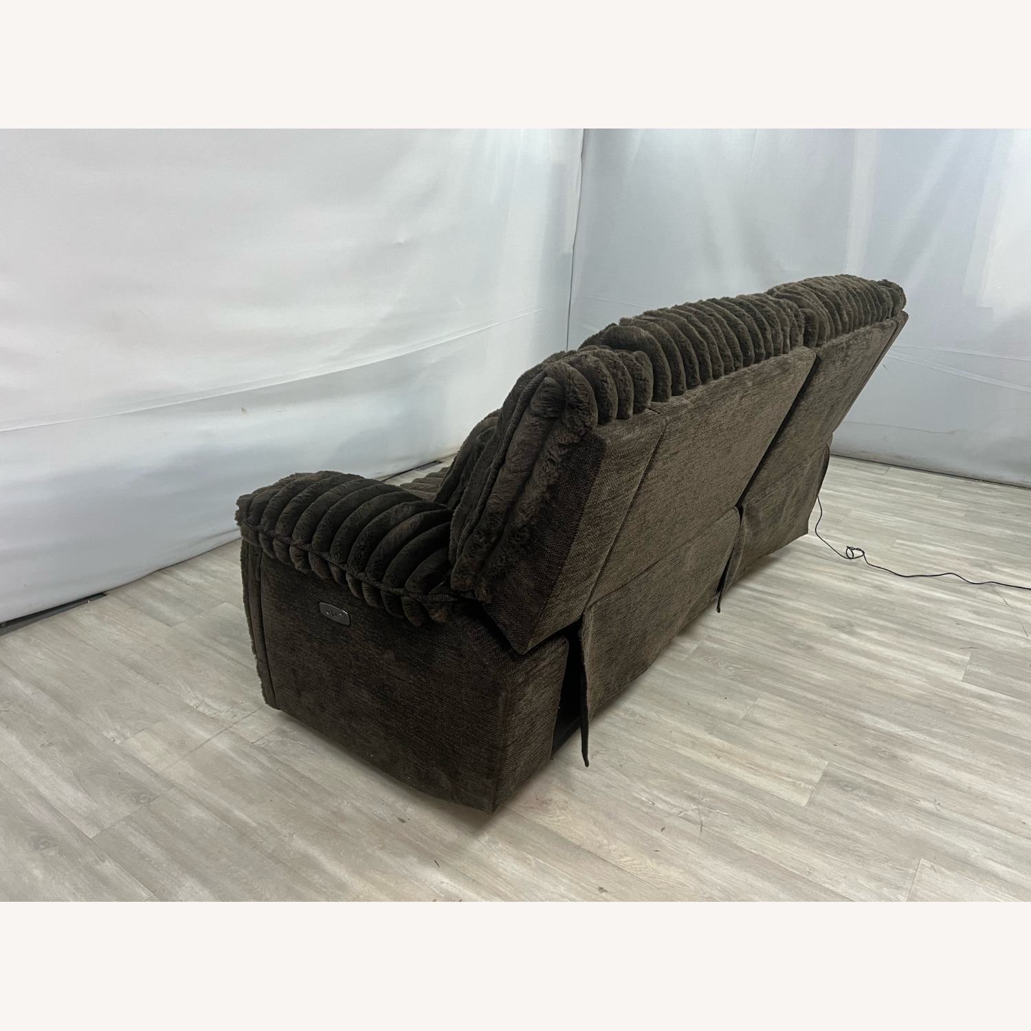 Mercer41 Rabbit Fur Power Reclining Sofa - image-9