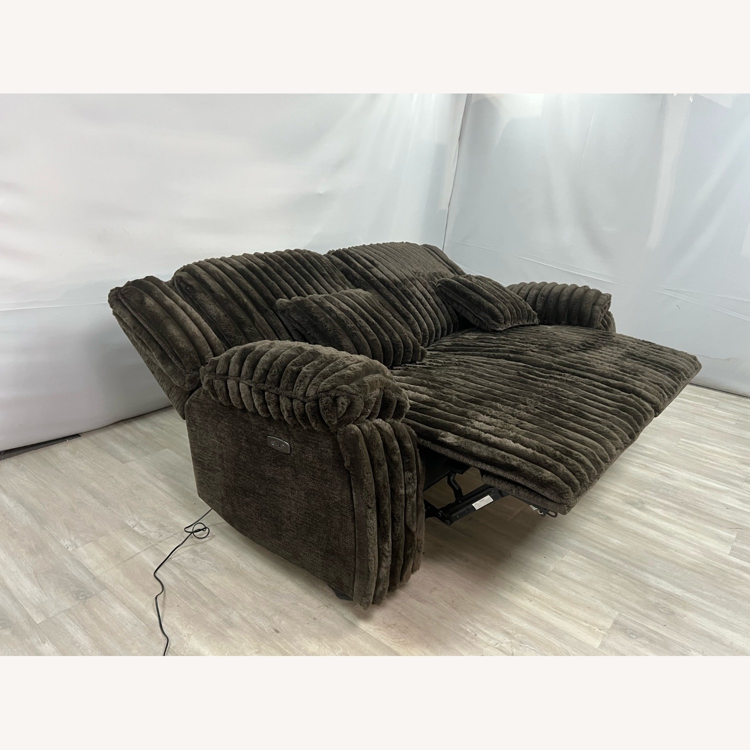 Mercer41 Rabbit Fur Power Reclining Sofa - image-12