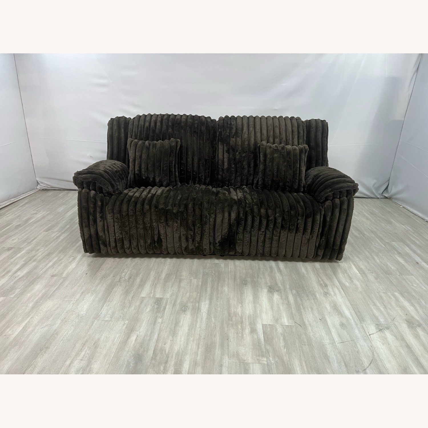 Mercer41 Rabbit Fur Power Reclining Sofa - image-0