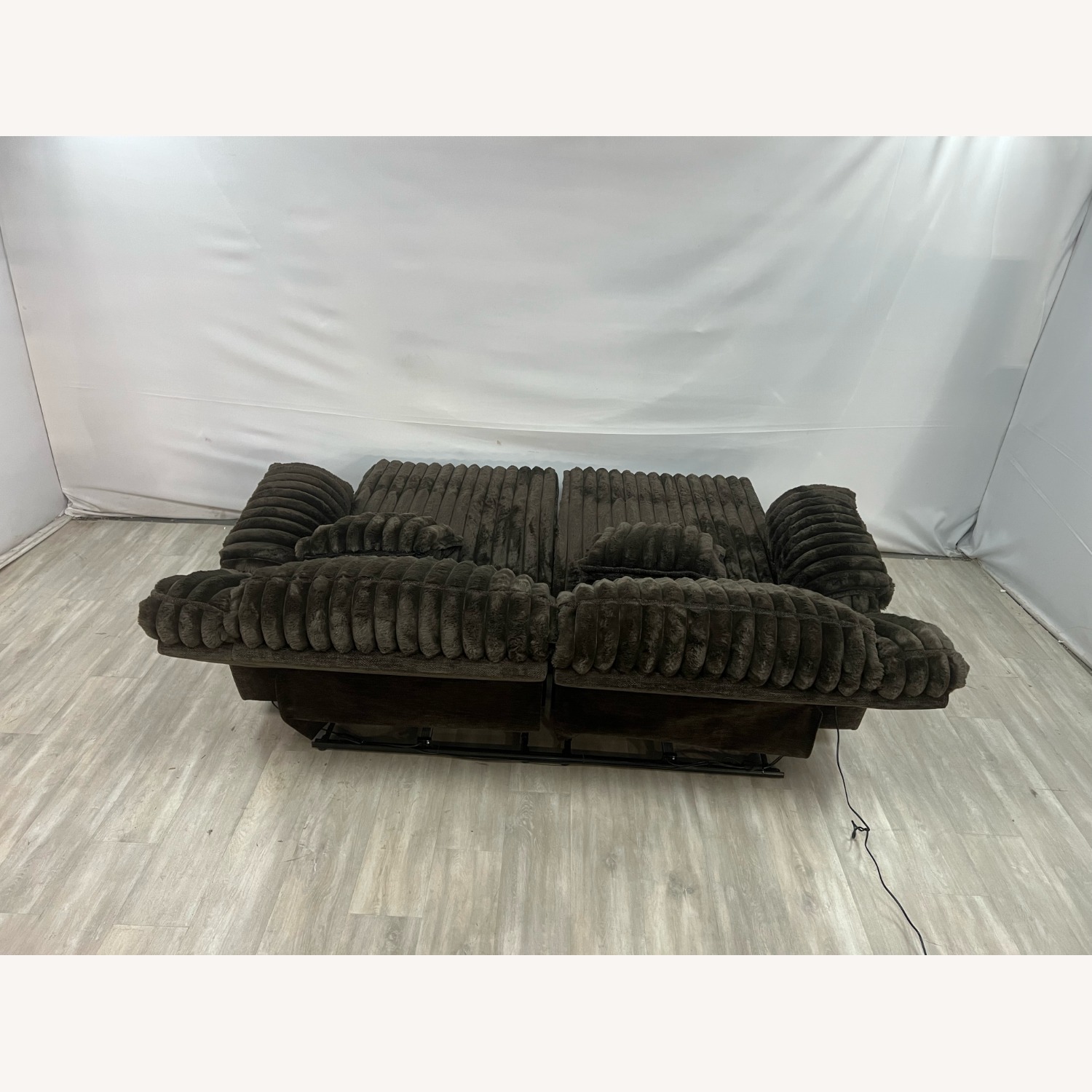 Mercer41 Rabbit Fur Power Reclining Sofa - image-6