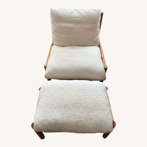 Used White Fabric Armchair for sale on AptDeco