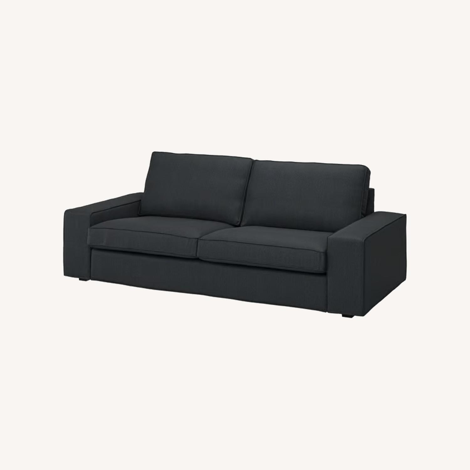 IKEA Black XL 3+ Seater Sofa - image-0