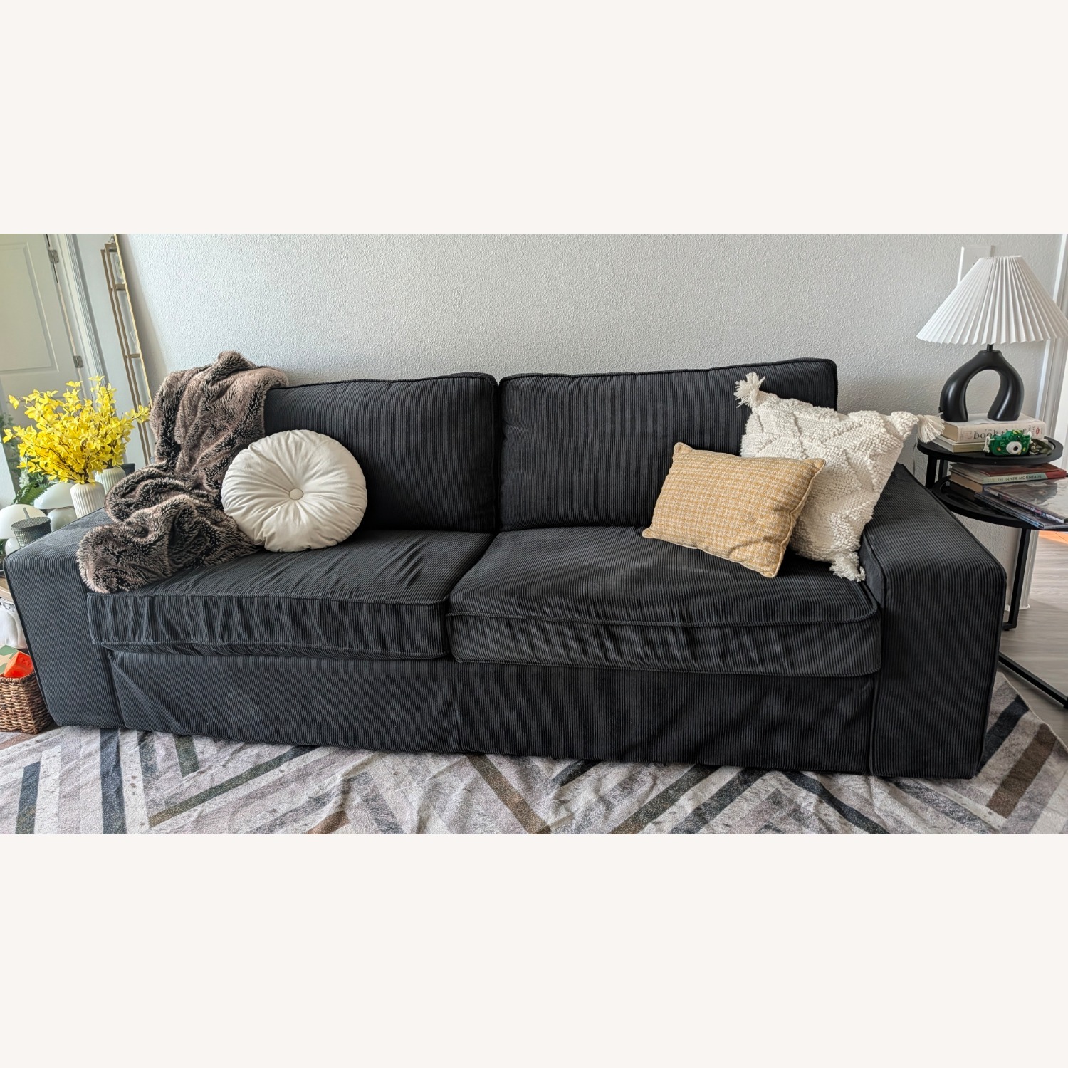 IKEA Black XL 3+ Seater Sofa - image-3