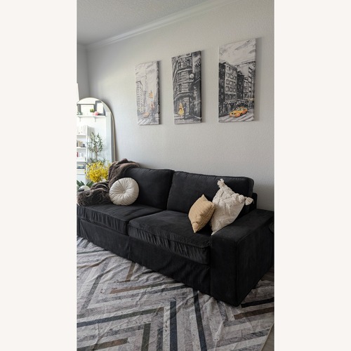 Used IKEA Black XL 3+ Seater Sofa for sale on AptDeco