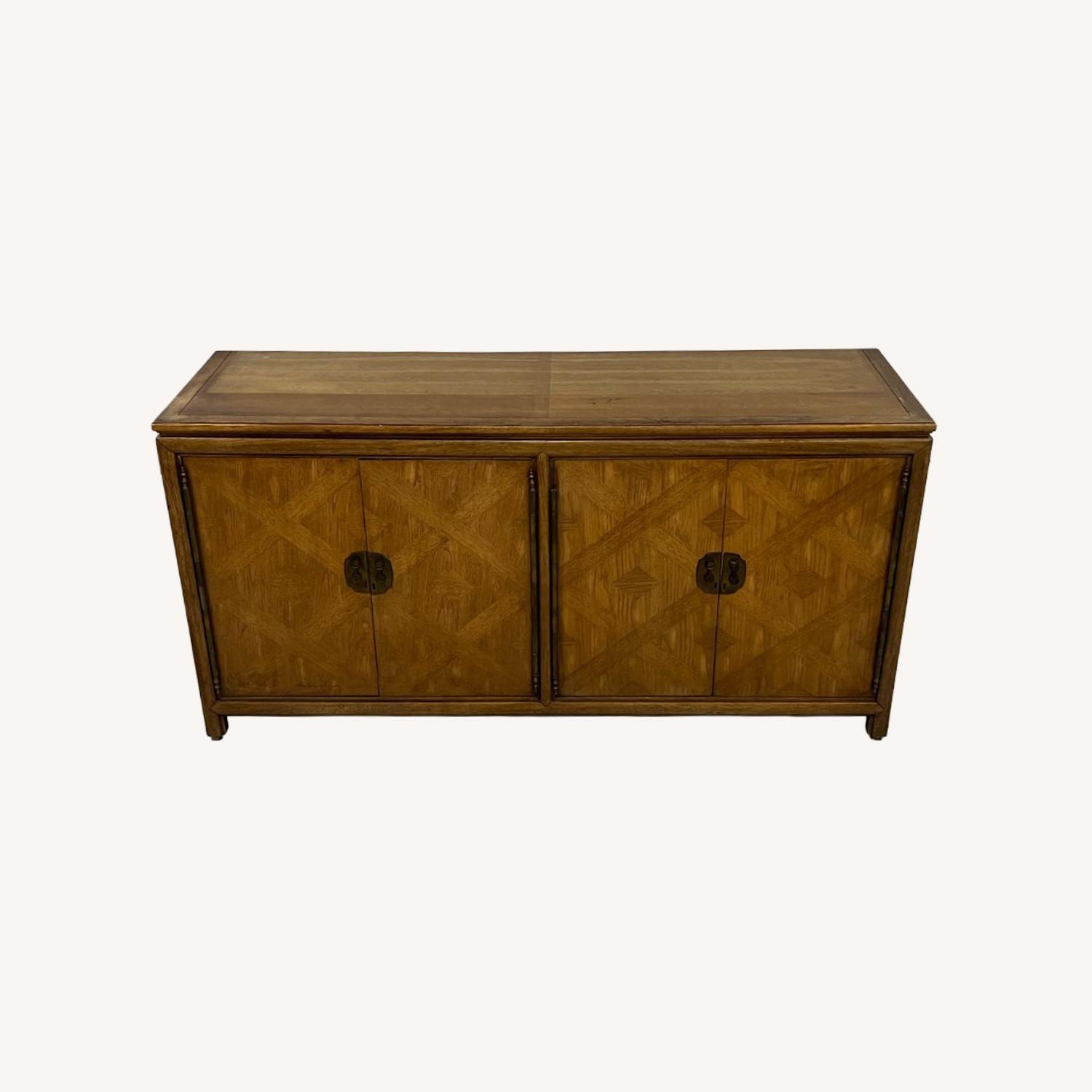 DiamondParque Pecan Hollywood Regency Credenza - AptDeco