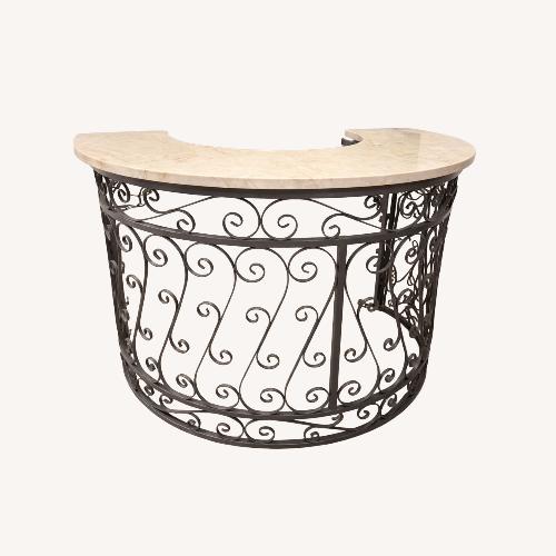 Used Taylor Made Custom Furniture Light Gray Desk for sale on AptDeco