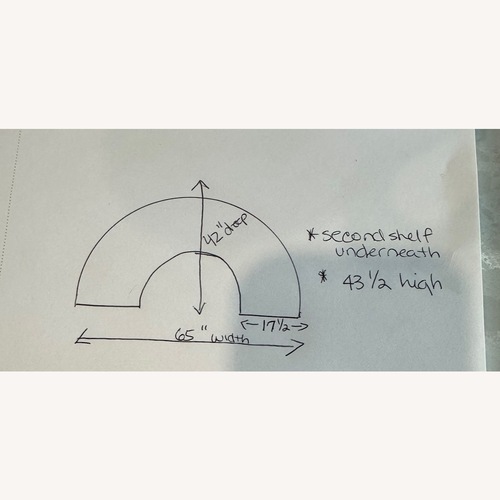 Used Taylor Made Custom Furniture Light Gray Desk for sale on AptDeco