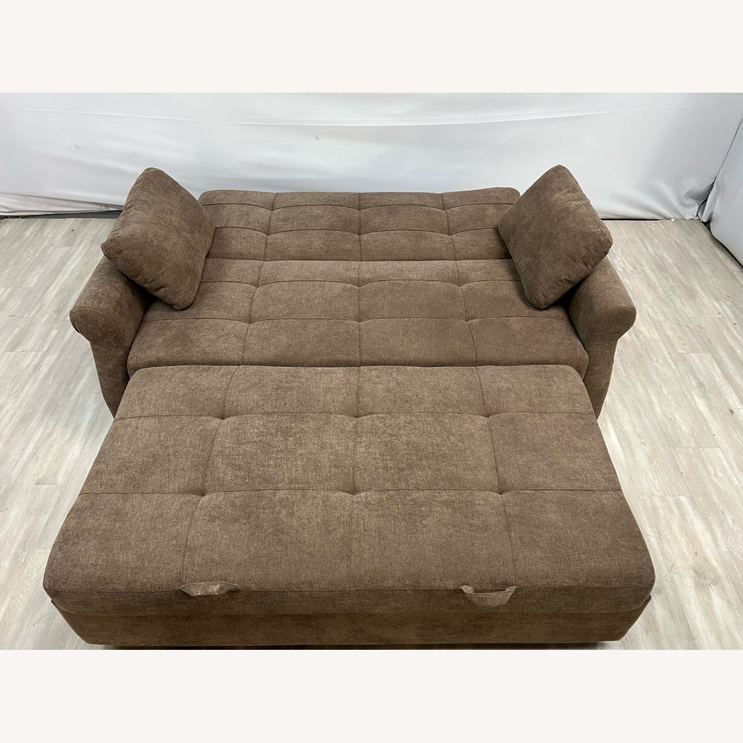 Serta Sabrina Queen Rolled Arm Tufted Back Sleeper Sofa - image-6