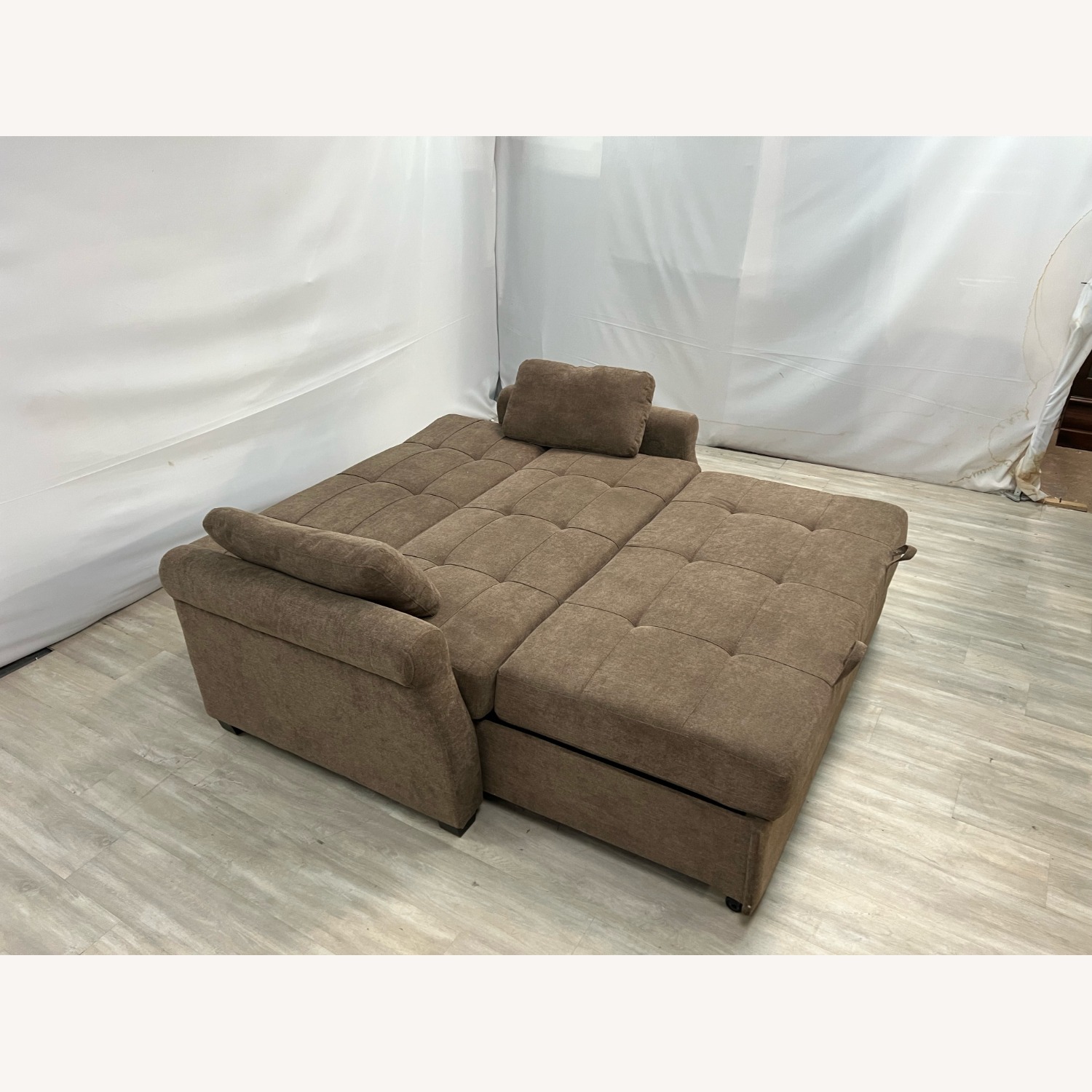 Serta Sabrina Queen Rolled Arm Tufted Back Sleeper Sofa - image-5