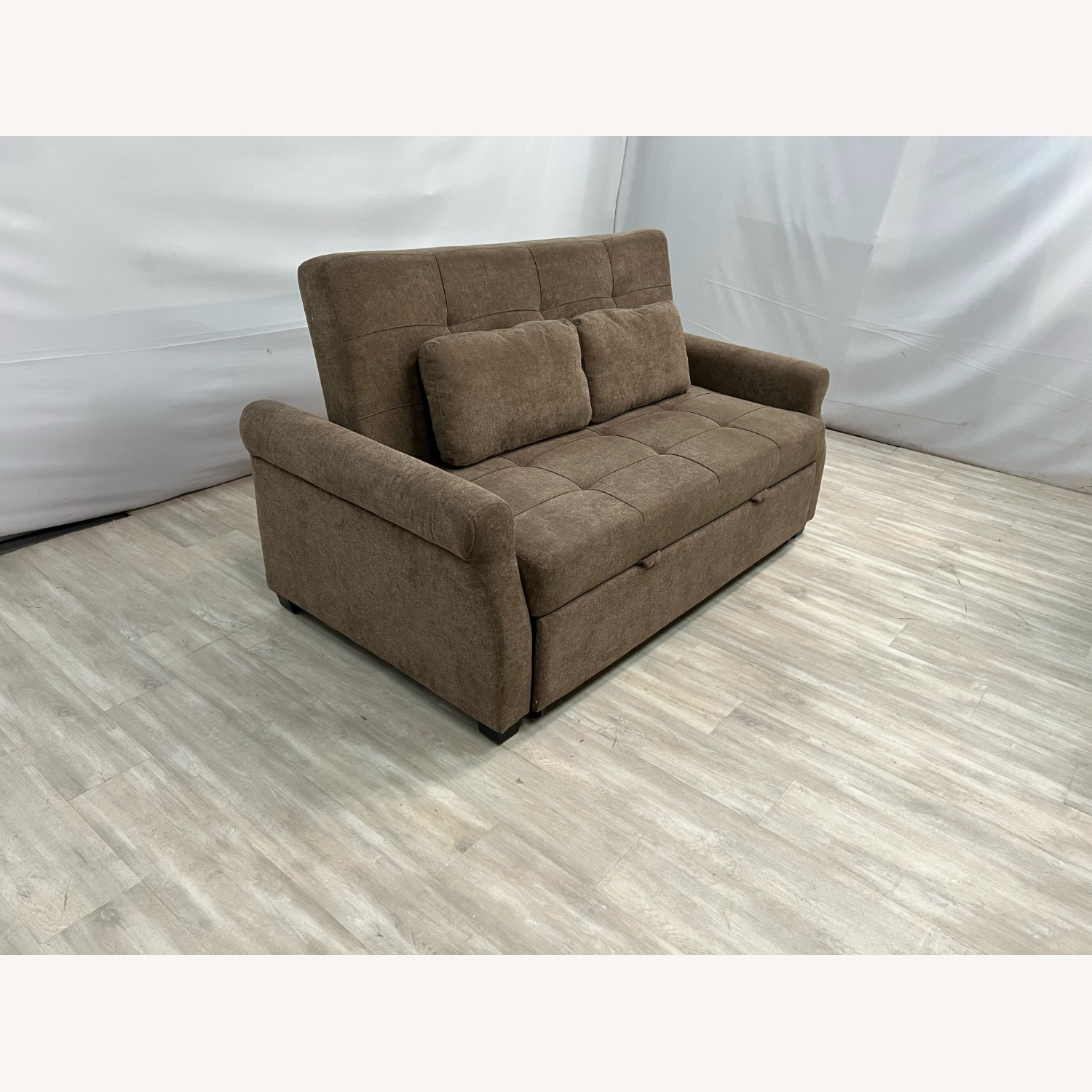 Serta Sabrina Queen Rolled Arm Tufted Back Sleeper Sofa - image-2