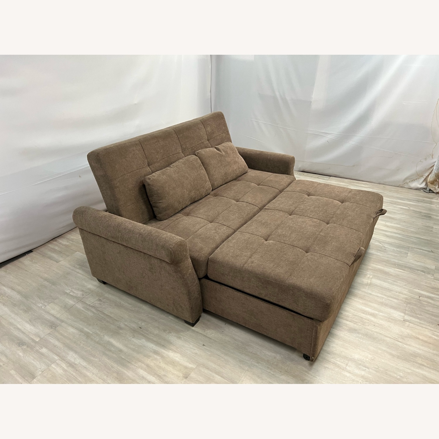 Serta Sabrina Queen Rolled Arm Tufted Back Sleeper Sofa - image-10