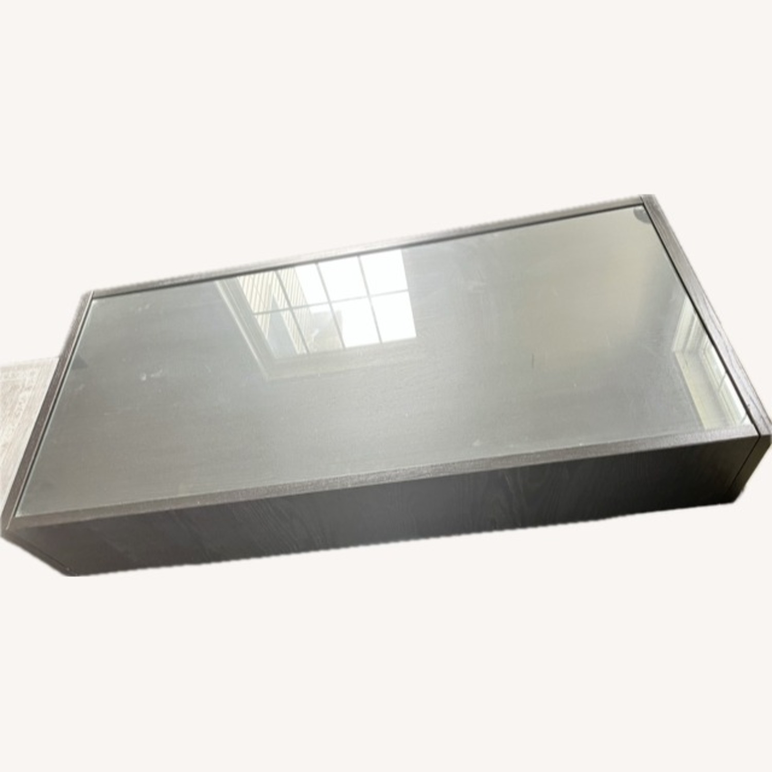 IKEA Ramvik Glass Top Coffee Table With Drawers - image-3