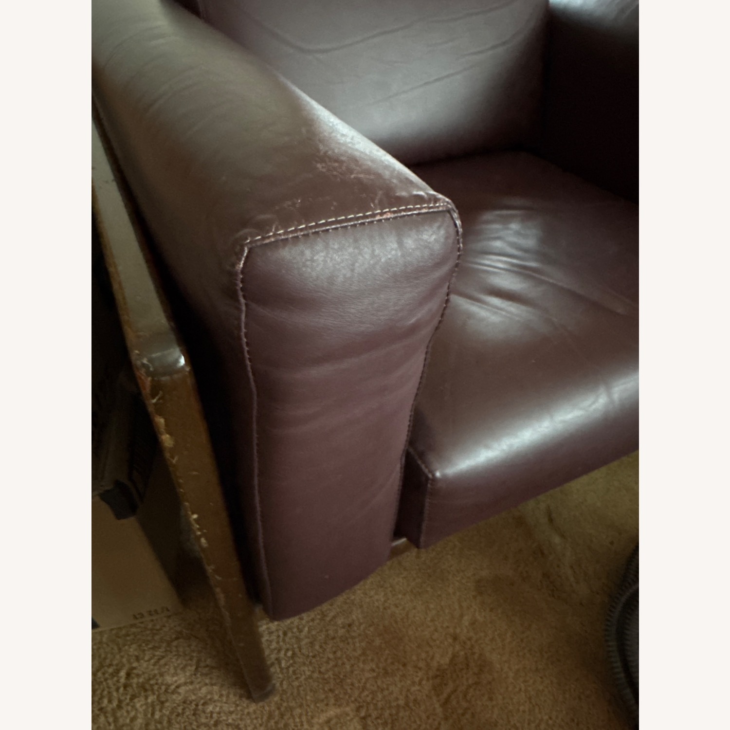 Knoll Bastiano Dark Brown Leather Armchair - image-5