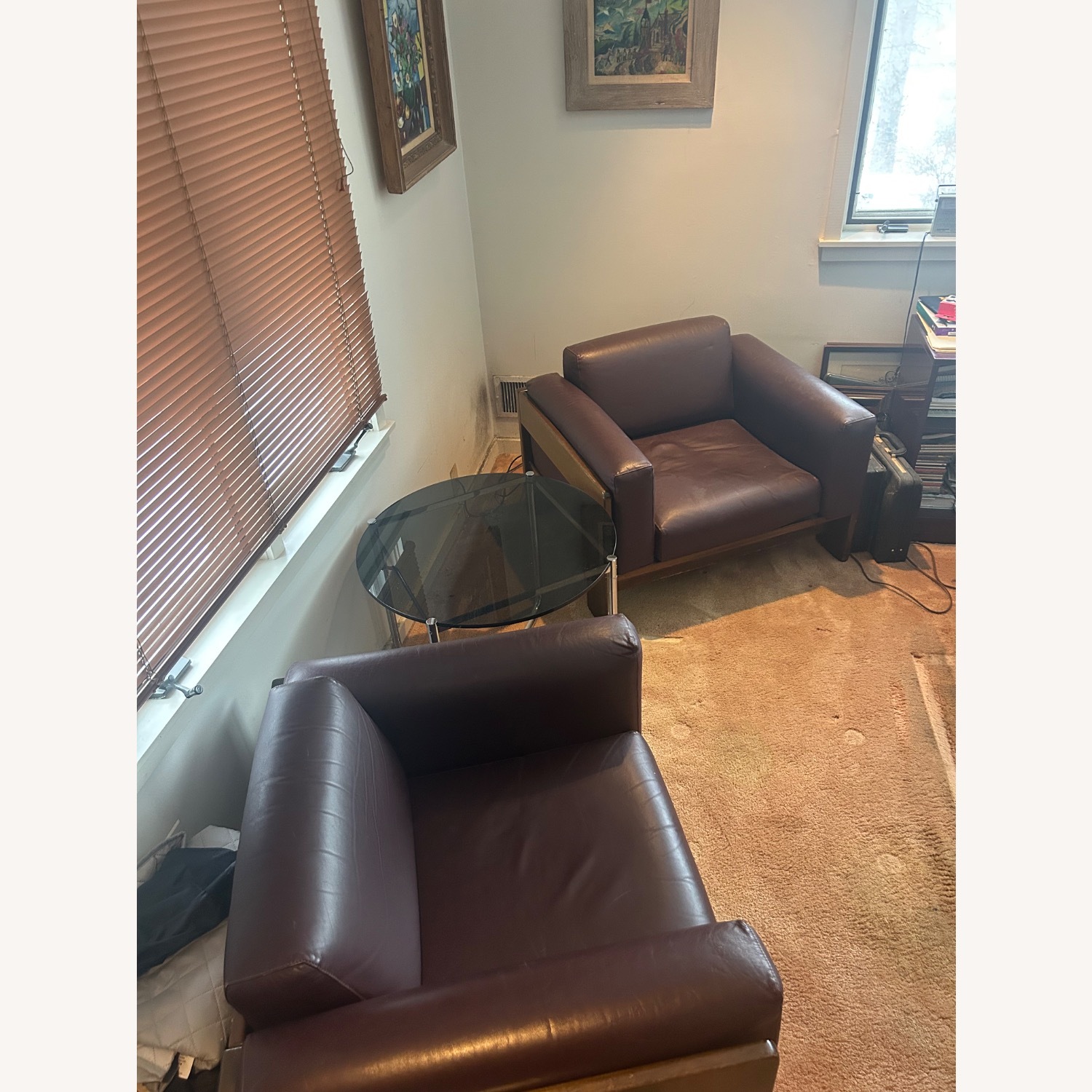 Knoll Bastiano Dark Brown Leather Armchair - image-3